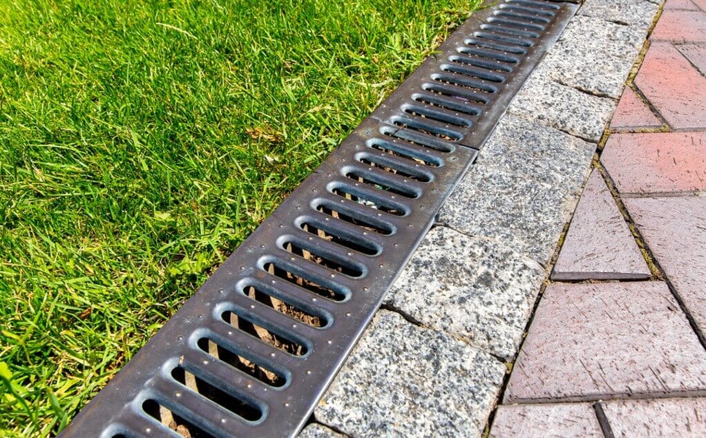 iron grate drainage system