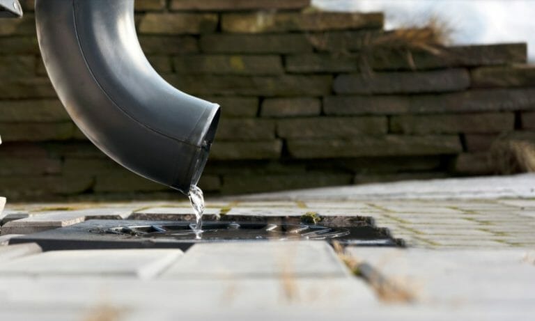water coming from drain pipe